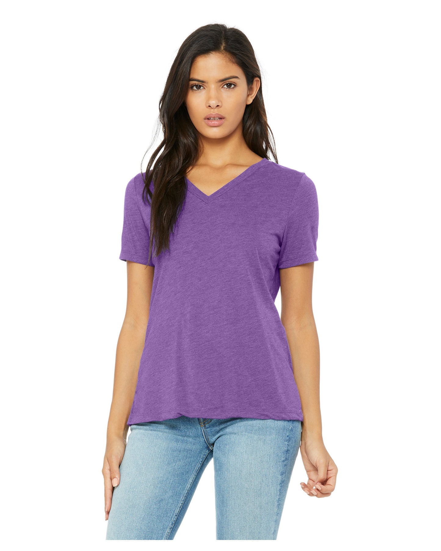 Sports Mom Bling Ladies V-Neck T-Shirt