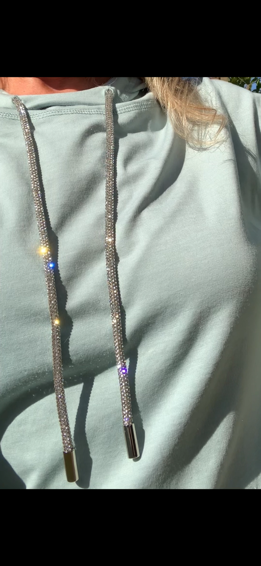 Rhinestone Hoodie String
