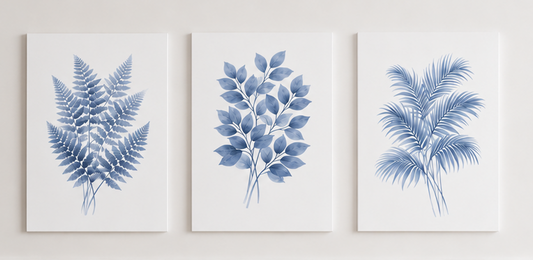 Botanical Coastal Watercolor Canvas Set (3-Pack); Ships for FREE today!