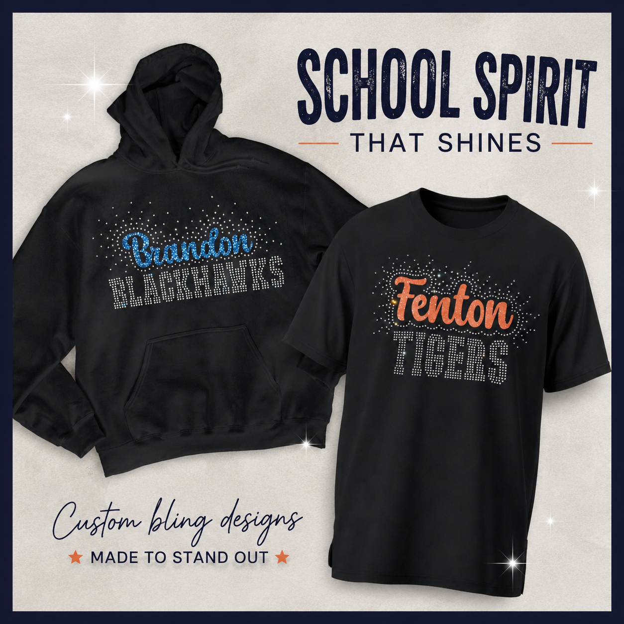 School Spirit Rhinestone Shirt starting at $30